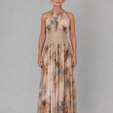 Elavenue | Vestido Maxi com Alças e Cintura de Renda