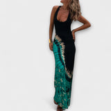 Livia - Vestido Maxi com Tie-Dye Céu Estrelado