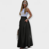 Tzafira – Saia Maxi Elegante com Cintura Alta