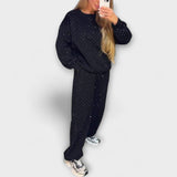 Meena - Conjunto Casual Feminino com Decote Redondo
