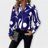 Edith - Blusa elegante de mangas longas com decote em V