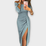 Lena - Vestido Elegante Off-Shoulder