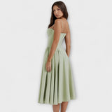 Rosalie - Vestido de corpete sem mangas refinado