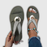 Luna | Sandálias de Praia com Anel Decorativo