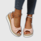 Valeria | Sandálias de Plataforma Espadrille com Tira