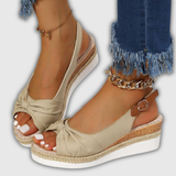 Valeria | Sandálias de Plataforma Espadrille com Tira