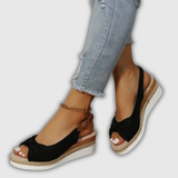 Valeria | Sandálias de Plataforma Espadrille com Tira