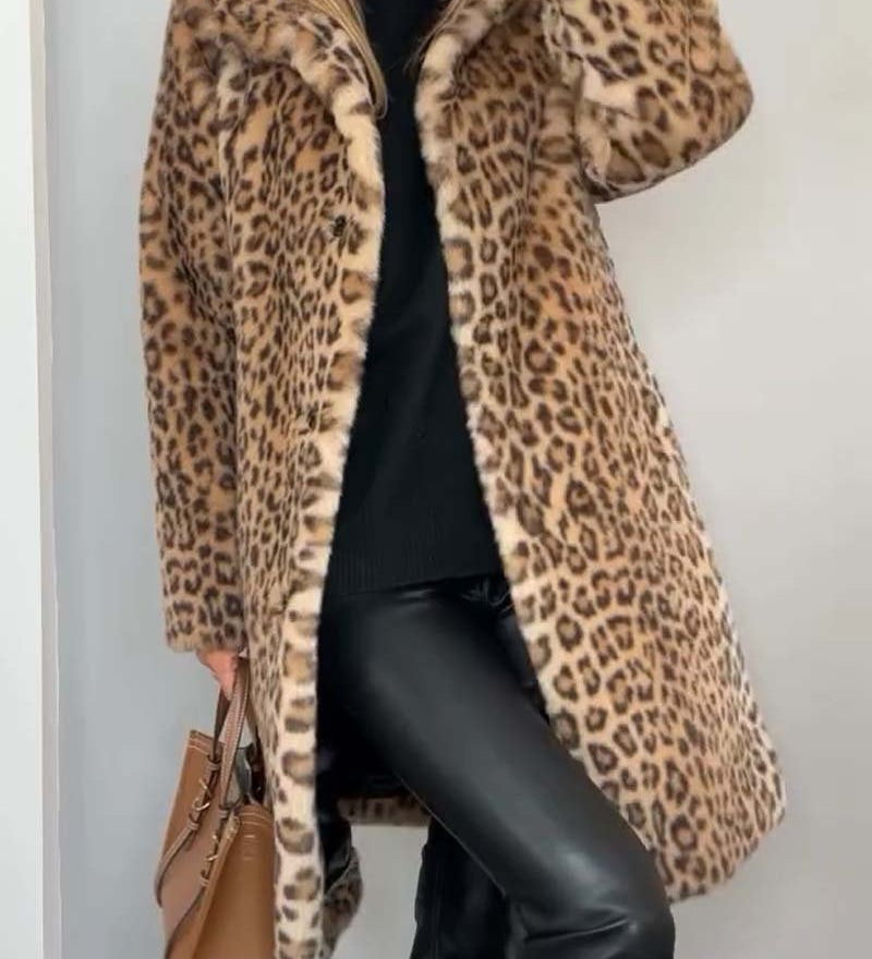Leia - Casaco Leopardo Longo
