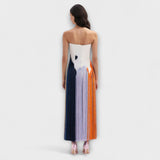 Verão - Vestido Colorblock Elegante com Franjinhas Trendy