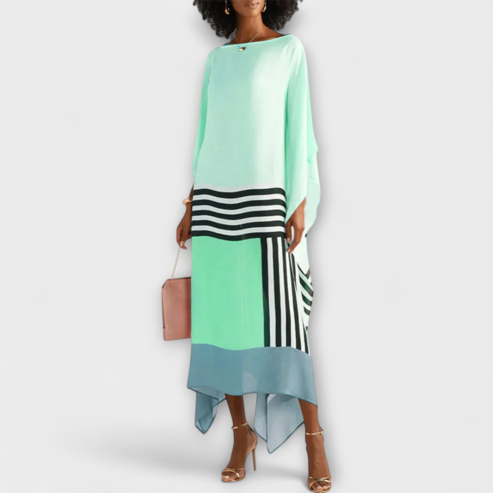 Elenora - Kaftan geométrico com corte solto