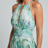 Portia | Vestido Midi de Alças com Padrão de Flores
