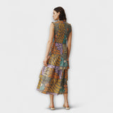 Vestido Midi Botânico Multicolorido