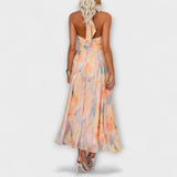 Vestido Maxi Aquarelle com Alças