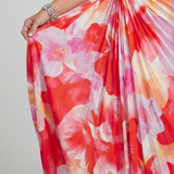 Taya | Vestido Midi com parte superior plissada de um lado