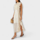 Mira - Vestido Maxi de Organza Trançado