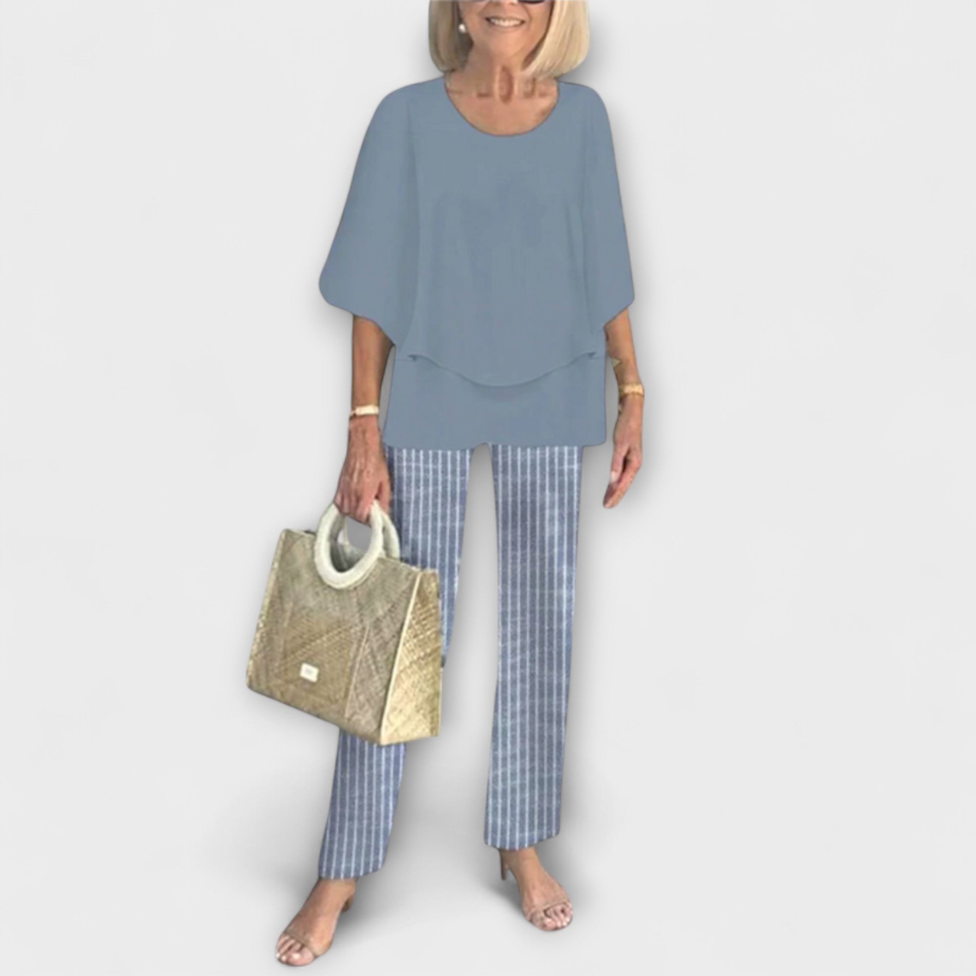 Rosamund - Conjunto Moderno com Blusa Confortável e Calças