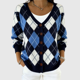 Cardigan de botão confortável