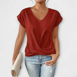 Elsbeth™ | Top com decote em V e drapeado