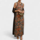 Raffaella – Vestido longo elegante com estola combinada