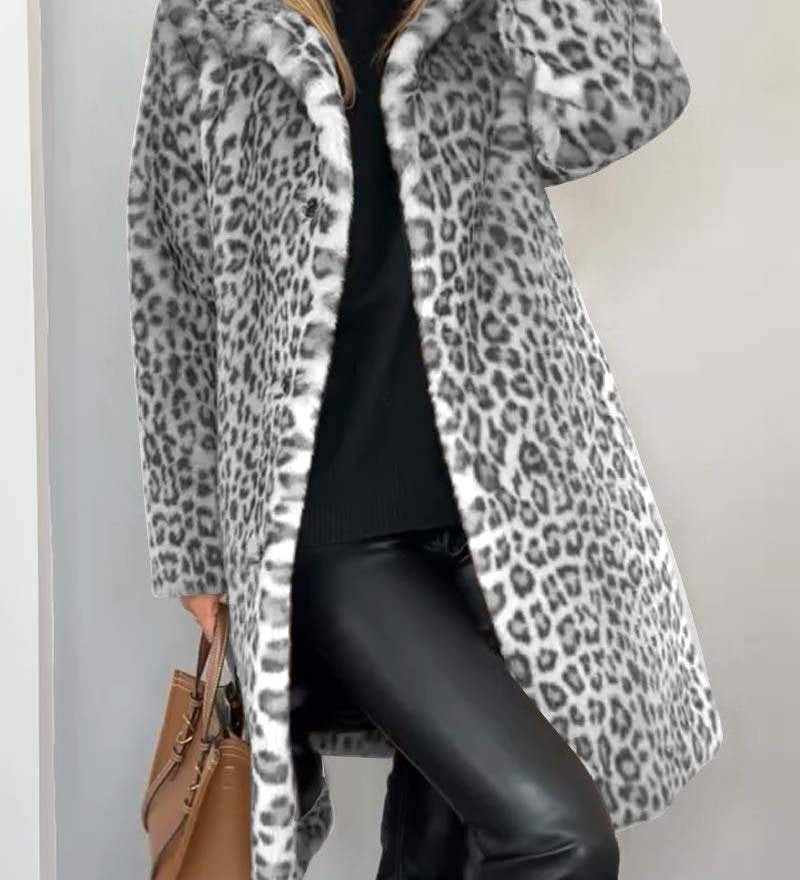 Leia - Casaco Leopardo Longo