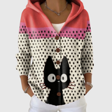 Cardigan com Capuz em Malha