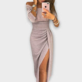Lena - Vestido Elegante Off-Shoulder
