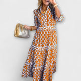Juliette - Vestido Midi com Padrão de Correntes