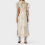 Mira - Vestido Maxi de Organza Trançado