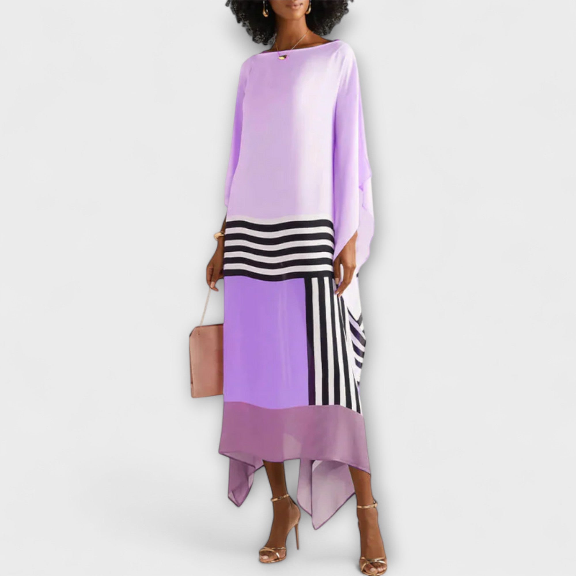 Elenora - Kaftan geométrico com corte solto