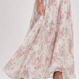 Guinevere | Vestido Midi Fluido com Padrão Floral