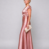Samouse | Vestido Maxi com Top Envolvente e Mangas Curtas