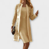 Runa - Elegante Vestido de Renda em Dois Peças