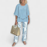 Rosamund - Conjunto Moderno com Blusa Confortável e Calças