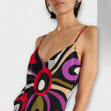 Daphne - Vestido Maxi em Estampa Mármore