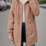 Krista | Colete de Teddy Quente com Capuz para Senhora