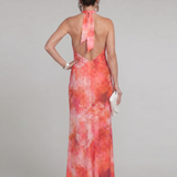 Coraline | Vestido Maxikleid Halterneck com Padrão