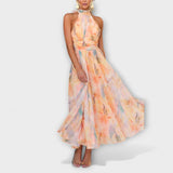 Vestido Maxi Aquarelle com Alças