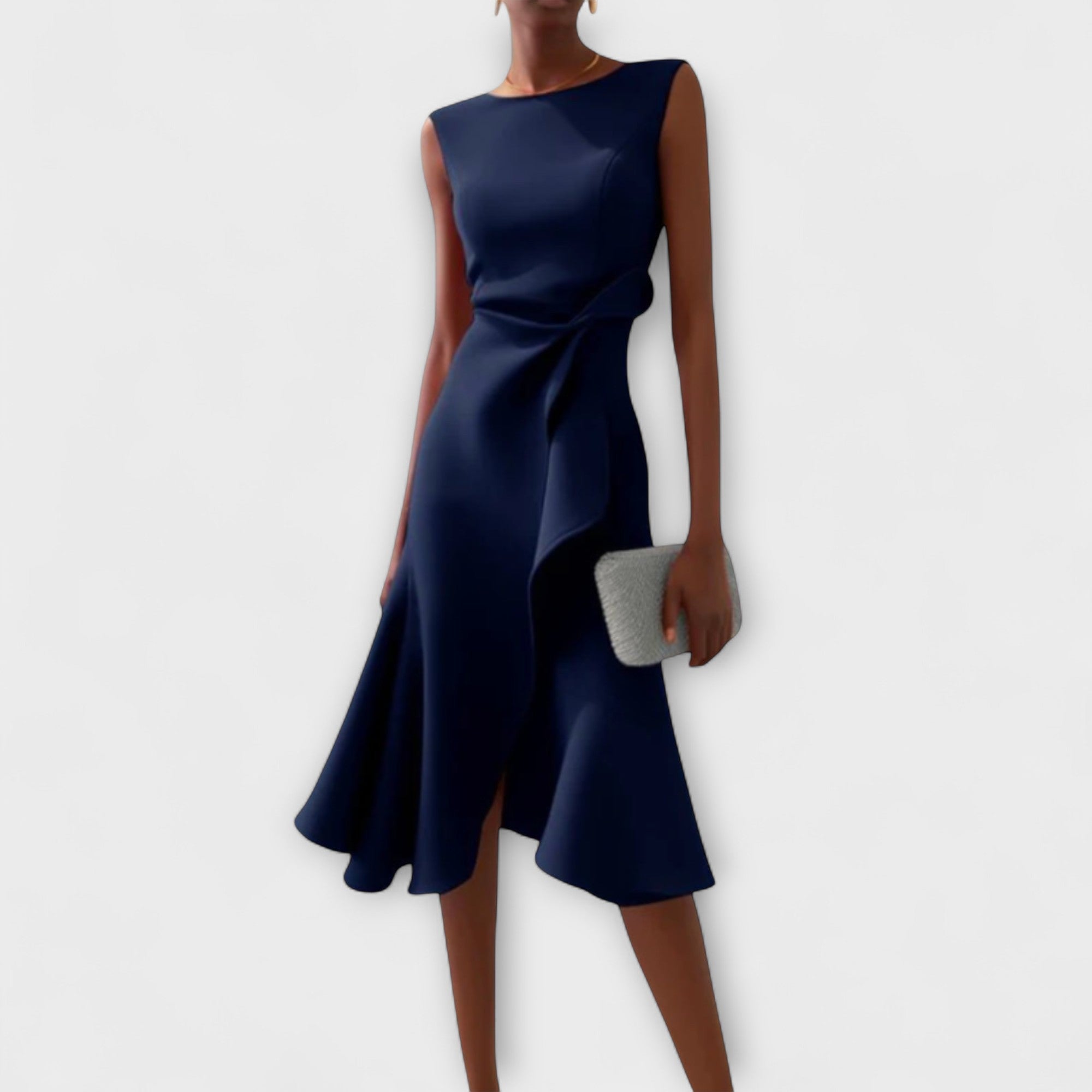 Juliette – Vestido Midi Assimétrico Drapado