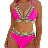 Stephanie | Conjunto de Bikini Ajustado com Detalhes em Contraste
