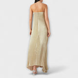 Michelle - Vestido Maxi Sweetheart em Laranja Floral