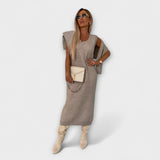 Solange - Vestido com conjunto de gola alta a condizer