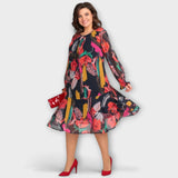 Caroline - Vestido Elegante Plus-Size para o Máximo Conforto