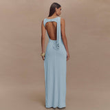 Rieke - Vestido Maximalista Estiloso com Fenda Alta