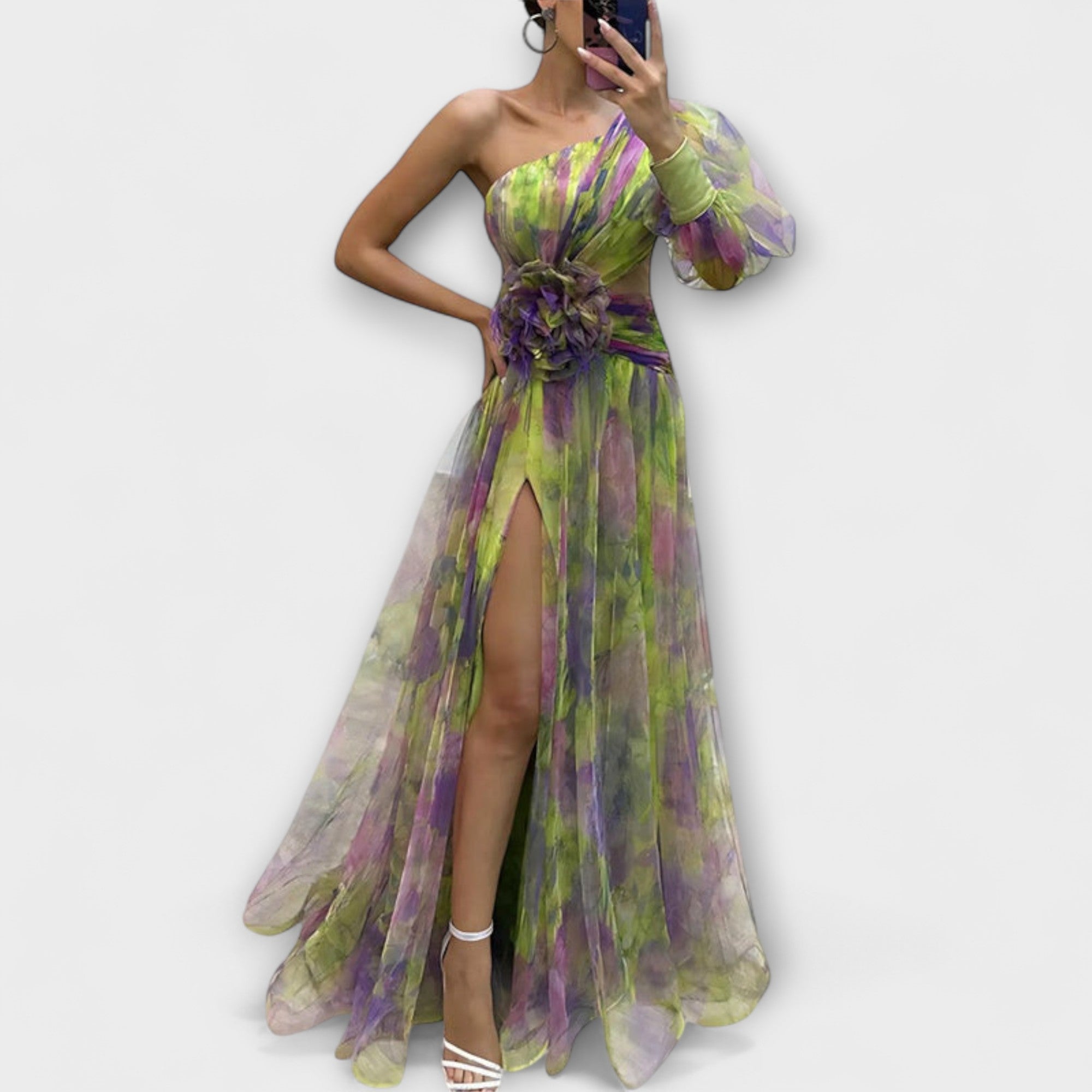 Minna – Vestido Maxi Amelie Assimétrico