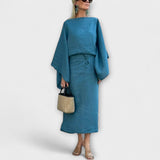 Dana - Vestido Kimono em Linho e Algodão