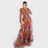 Vestido Maxí Annai em Malha - Elegante e Ajustado ao Corpo