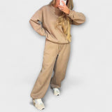 Meena - Conjunto Casual Feminino com Decote Redondo