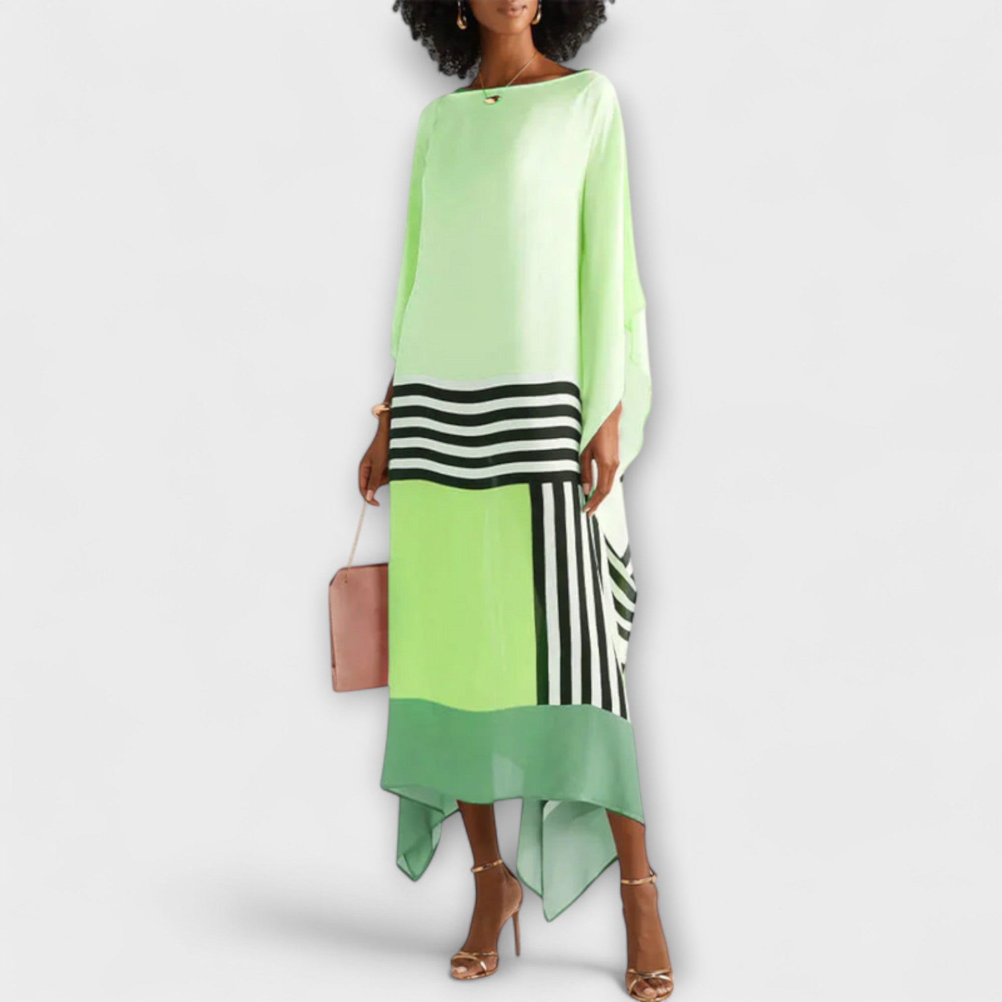 Elenora - Kaftan geométrico com corte solto
