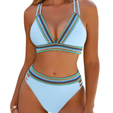 Stephanie | Conjunto de Bikini Ajustado com Detalhes em Contraste