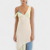Alora - Vestido Midi Thames com Detalhe de Corte